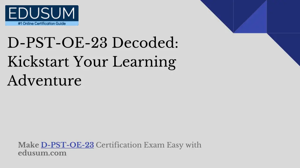 d pst oe 23 decoded kickstart your learning n.