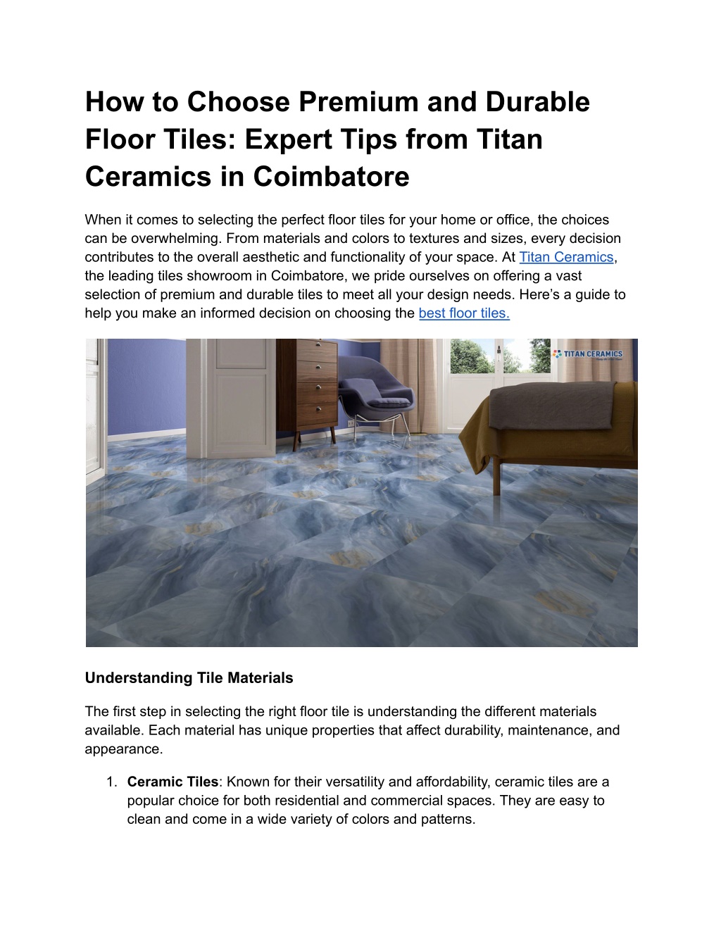 how to choose premium and durable floor tiles l.w