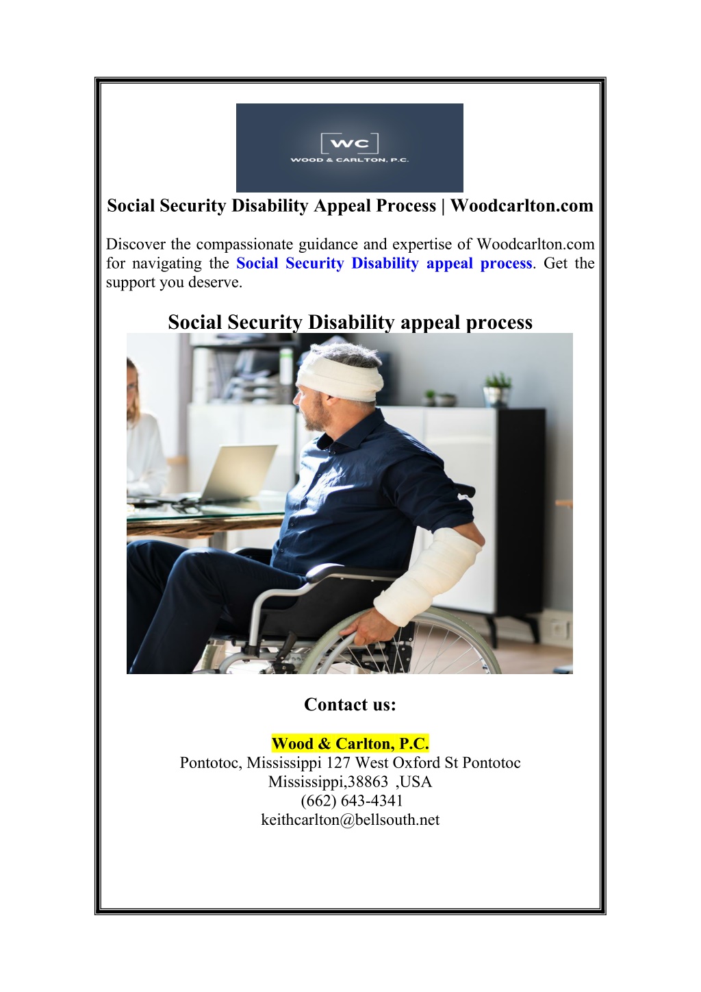 social security disability appeal process l.w