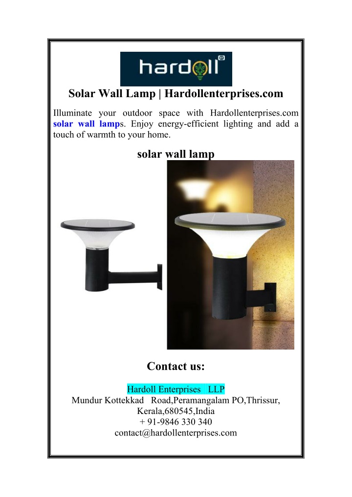 solar wall lamp hardollenterprises com n.w