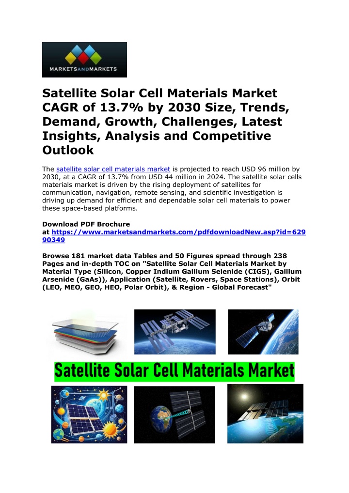 satellite solar cell materials market cagr n.w
