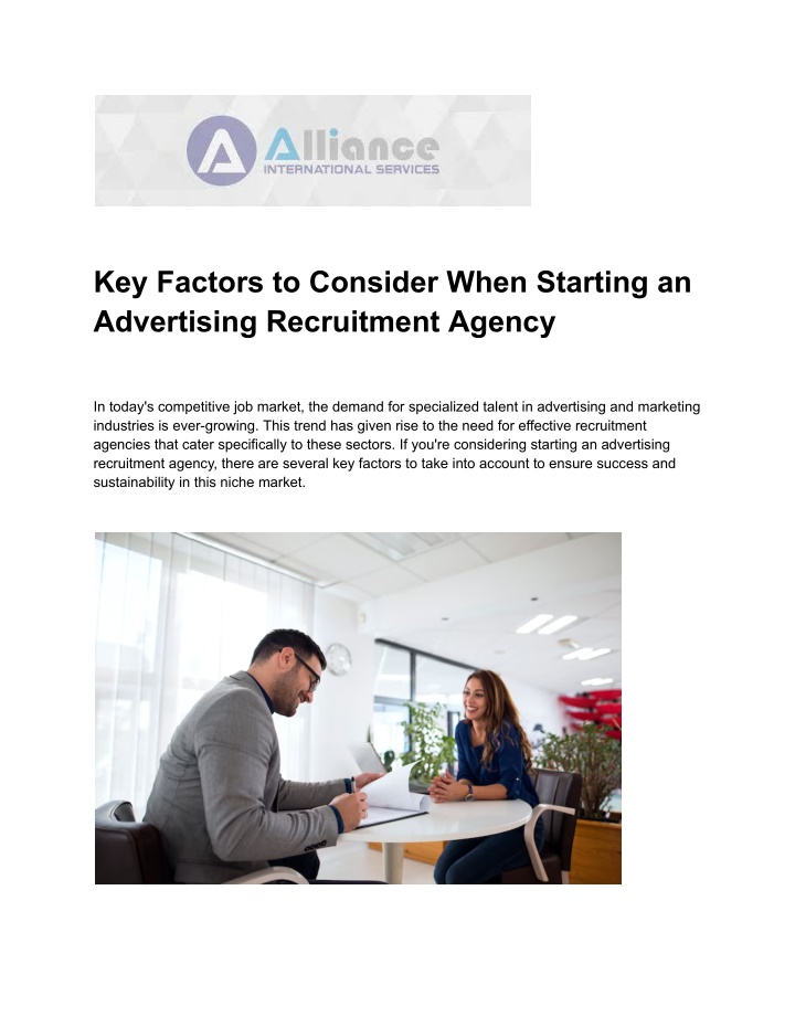 key factors to consider when starting n.w