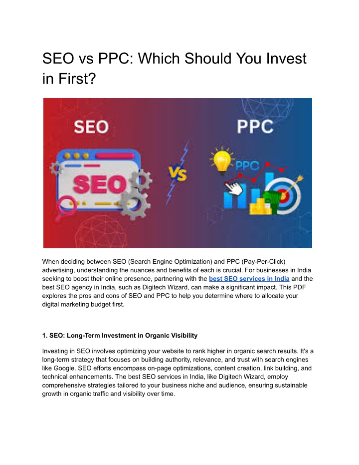 seo vs ppc which should you invest in first n.w