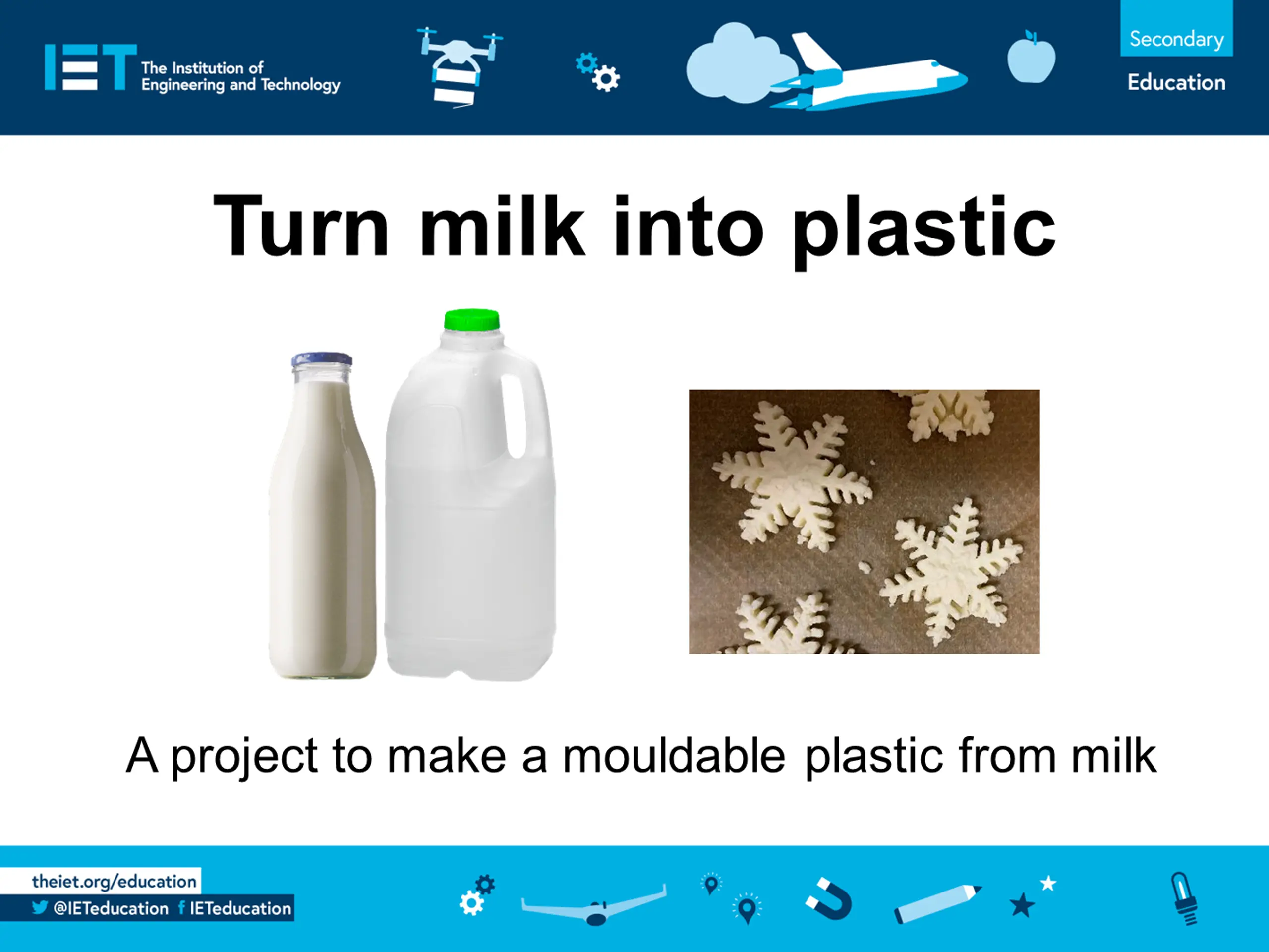 Turn milk into plastic