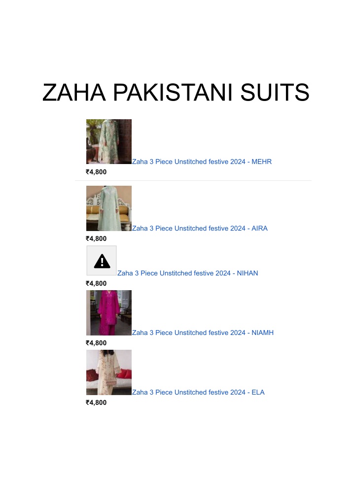 unstitched pakistani zaha pakistani suits n.w