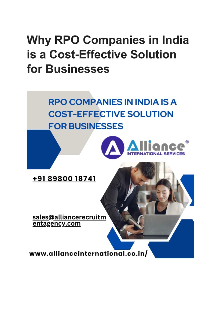 why rpo companies in india is a cost effective n.w