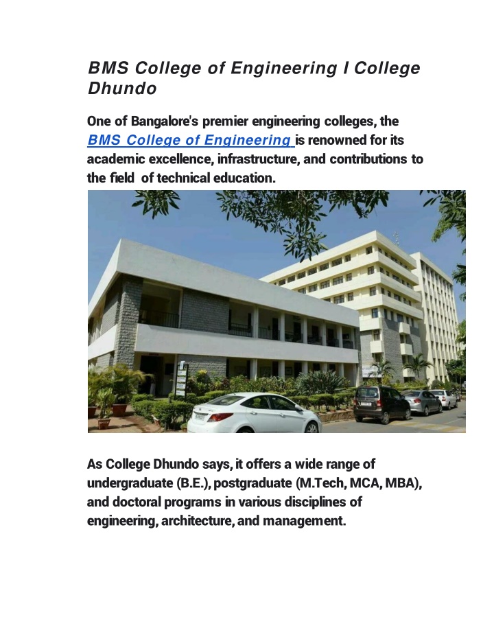 BMS College of Engineering I College Dhundo