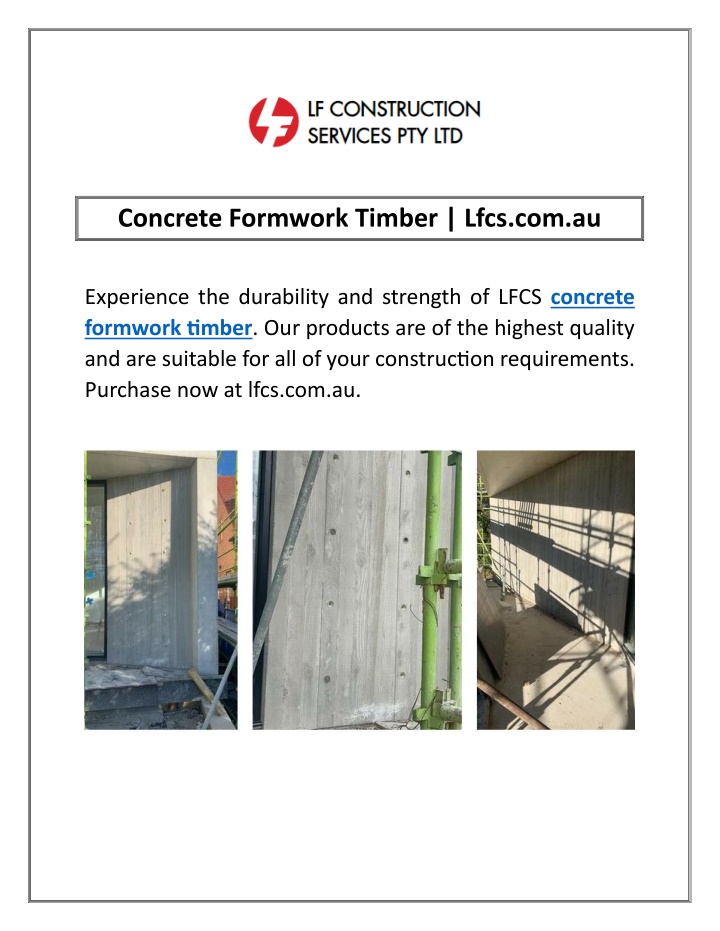 concrete formwork timber lfcs com au n.w