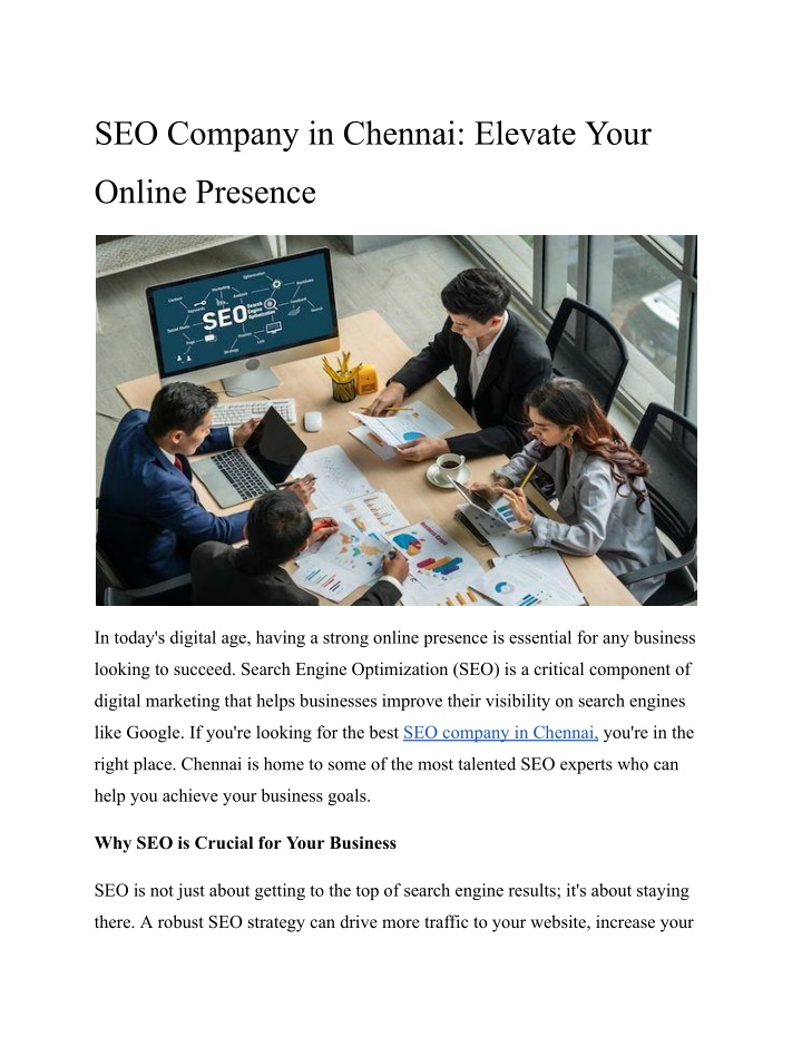 seo company in chennai elevate your n.w