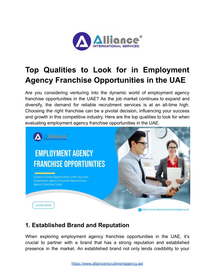 top qualities to look for in employment agency n.w
