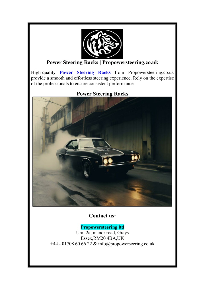 power steering racks propowersteering co uk n.w