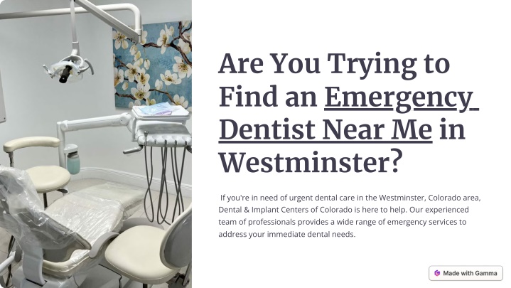 are you trying to find an emergency dentist near n.w