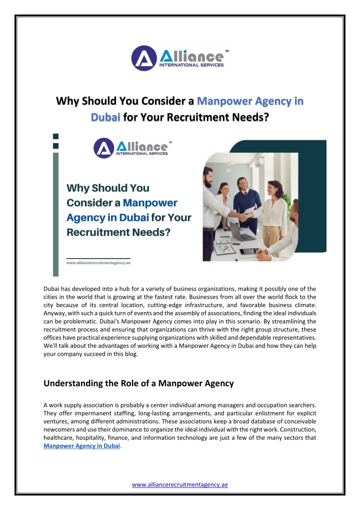 why should you consider a manpower agency n.w