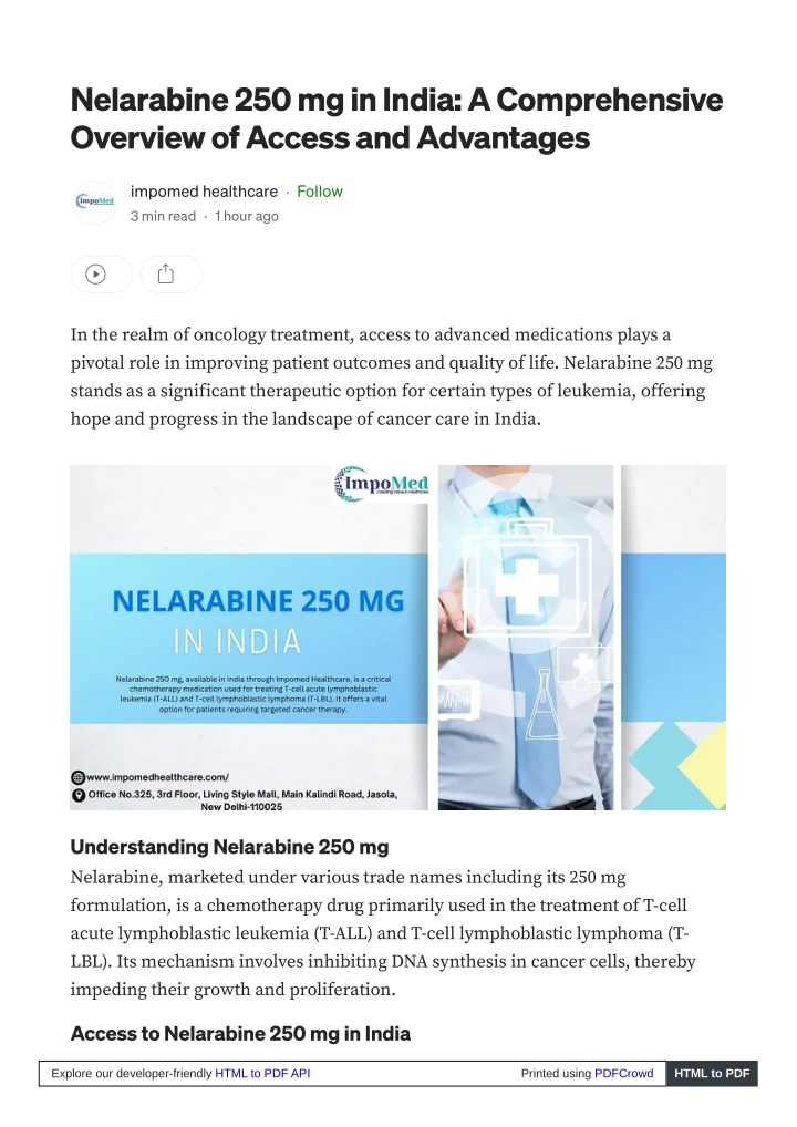 nelarabine 250 mg in india a comprehensive n.w