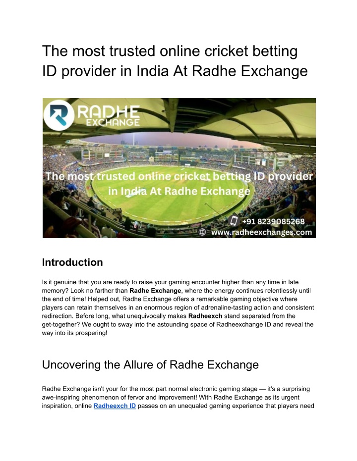 the most trusted online cricket betting n.w