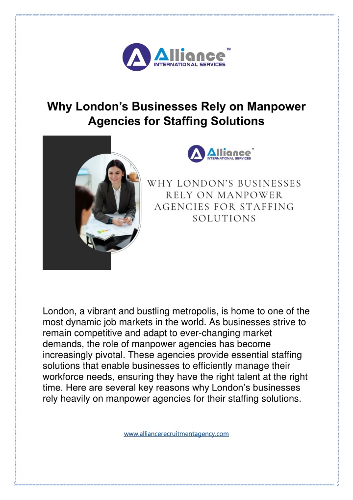 why london s businesses rely on manpower agencies n.w