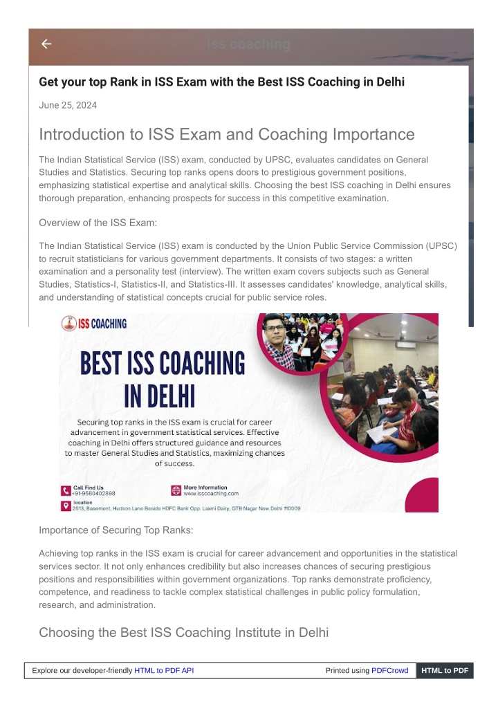 iss coaching n.w