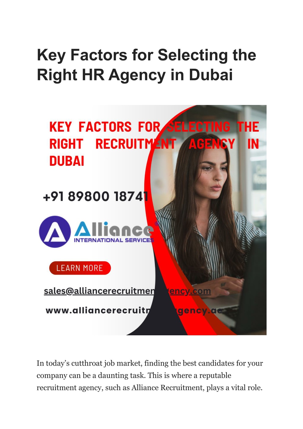 key factors for selecting the right hr agency l.w