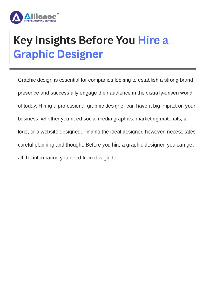 key insights before you hire a graphic designer n.w