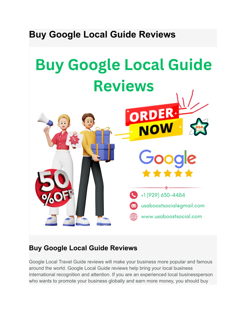 buy google local guide reviews l.w