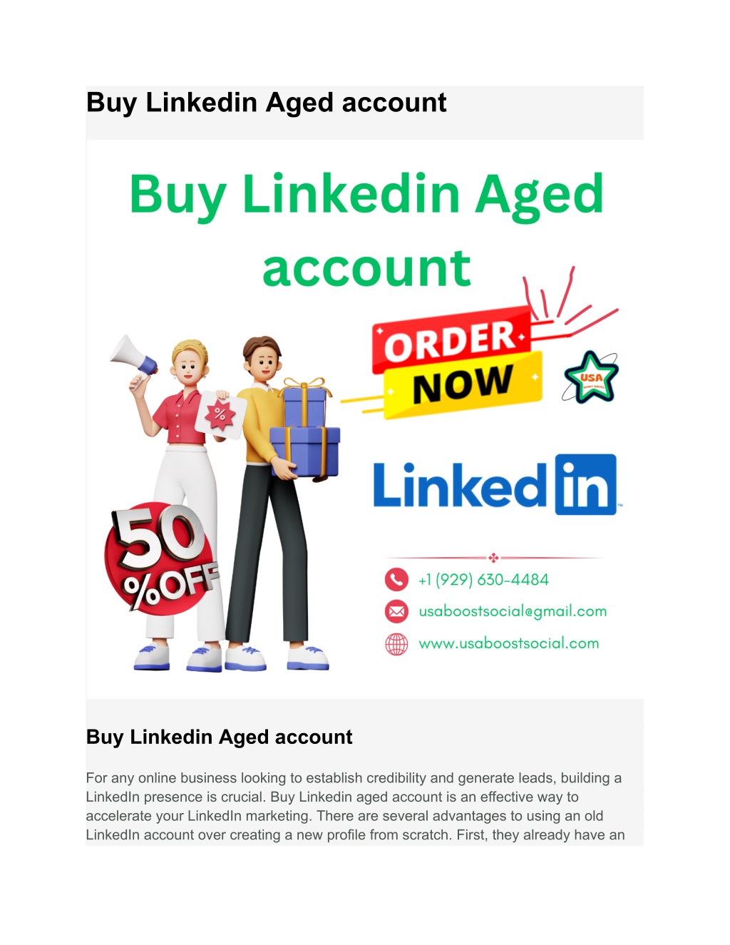 buy linkedin aged account l.w