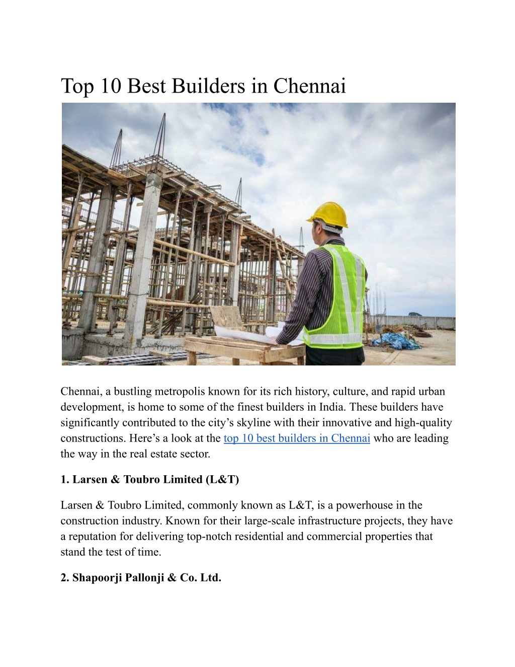 top 10 best builders in chennai l.w