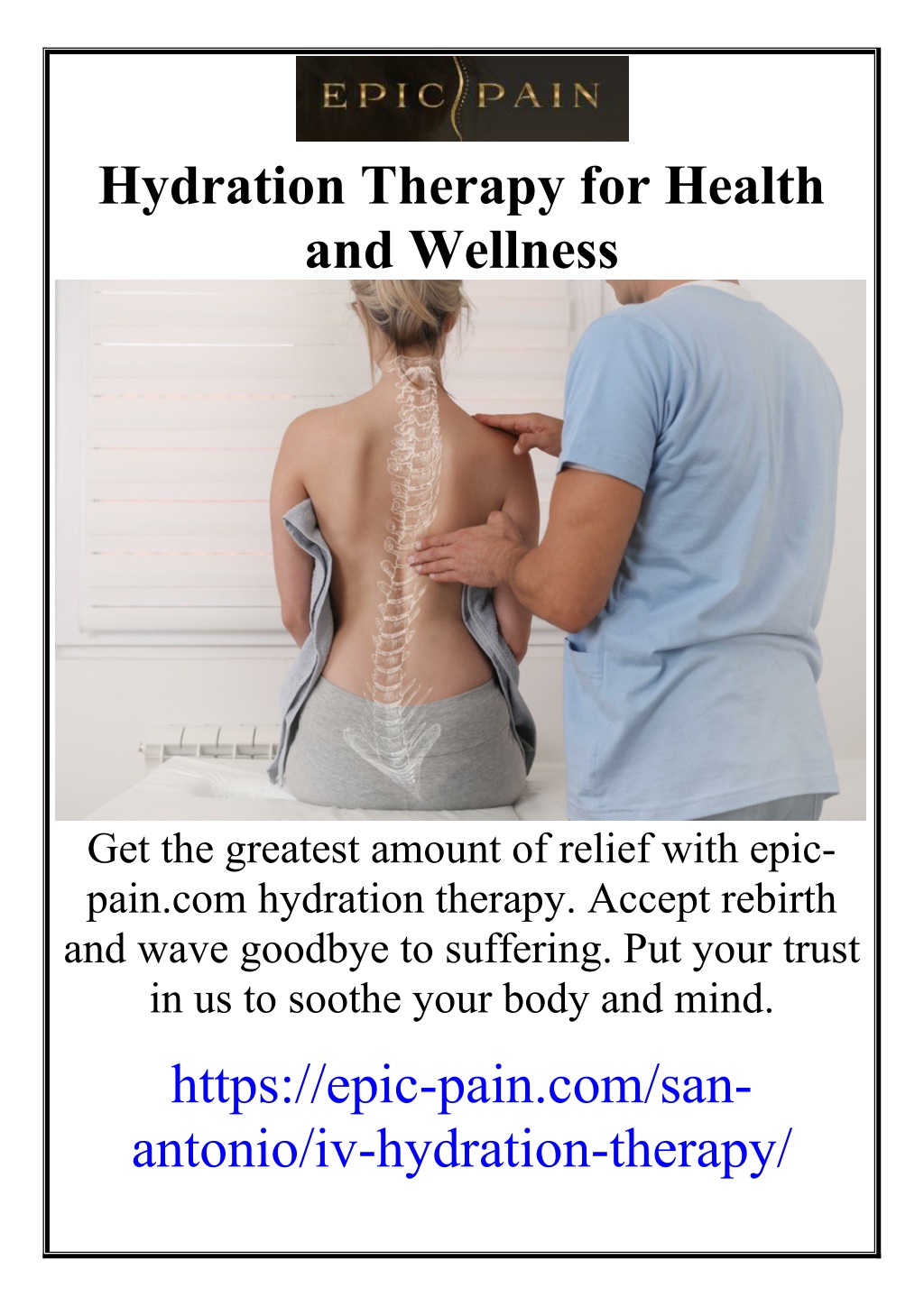 hydration therapy for health and wellness l.w