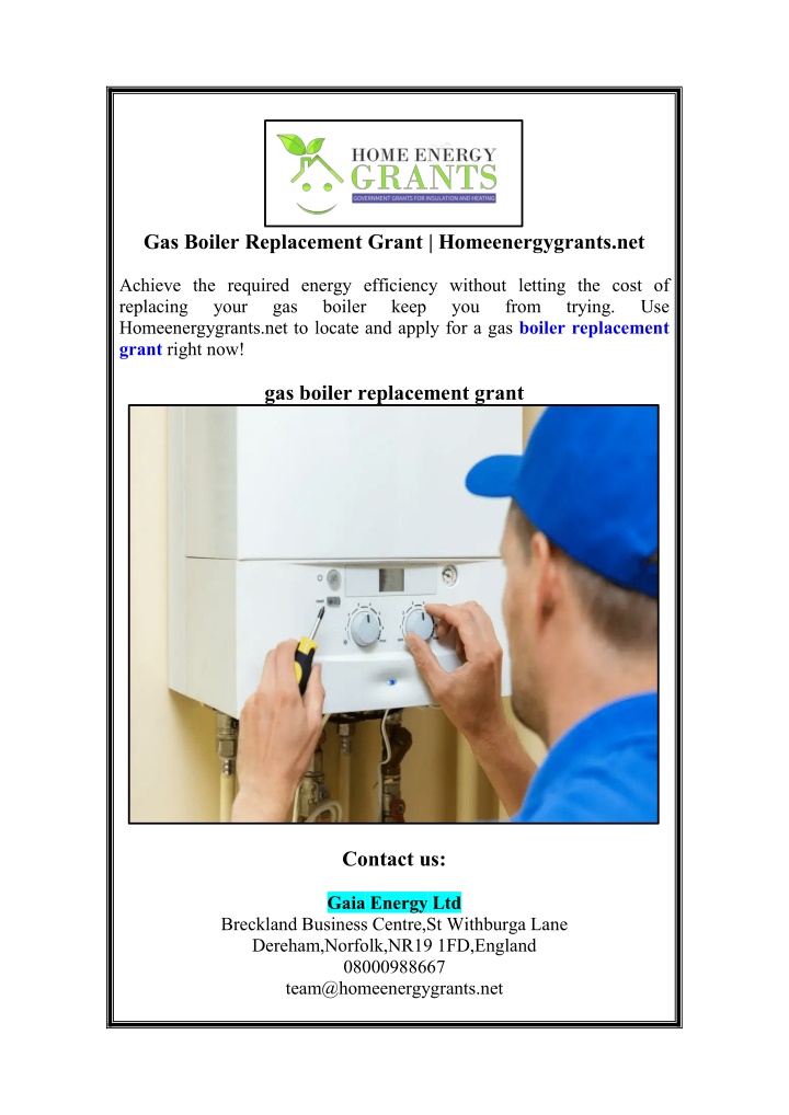 gas boiler replacement grant homeenergygrants net n.w
