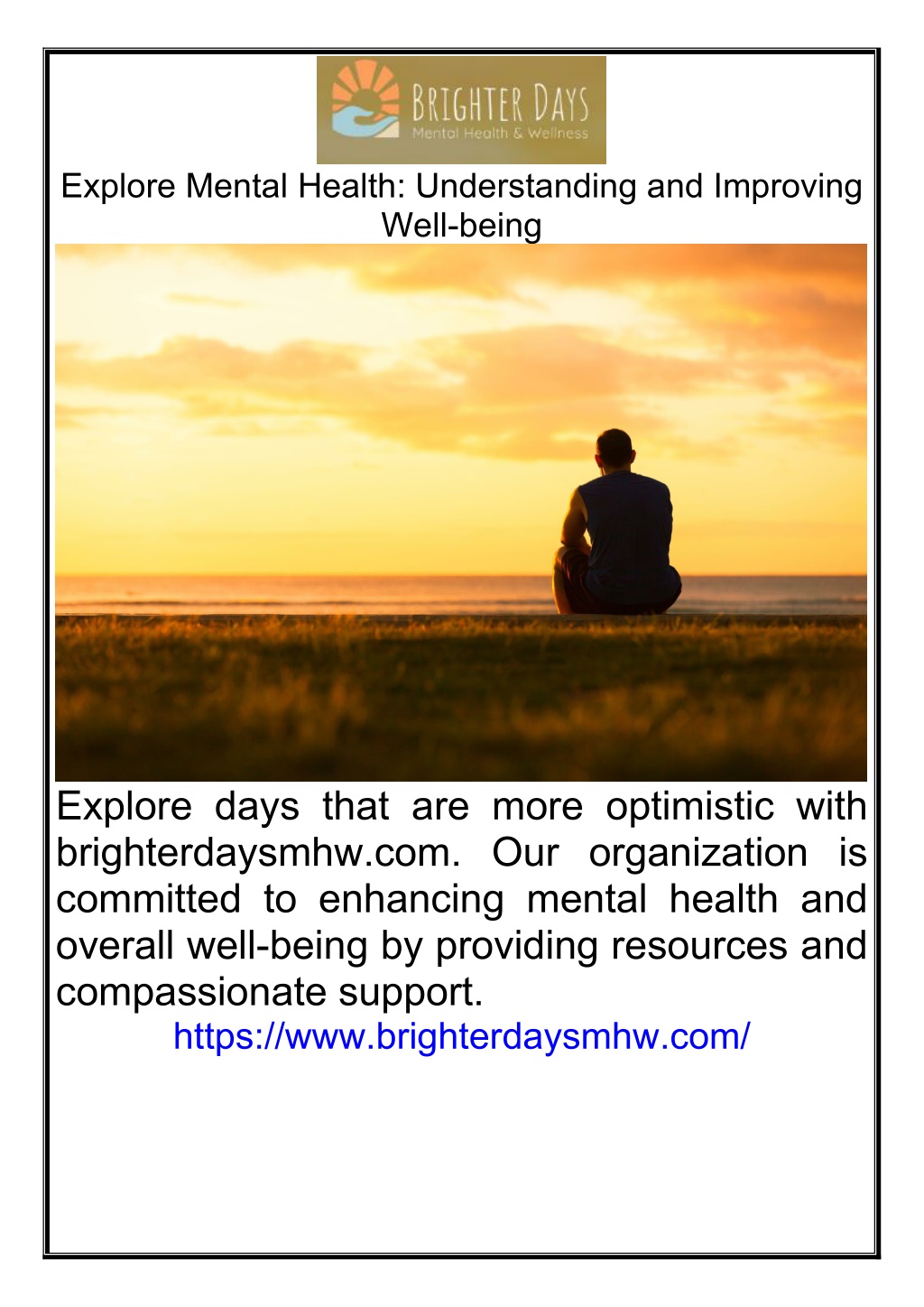 explore mental health understanding and improving l.w