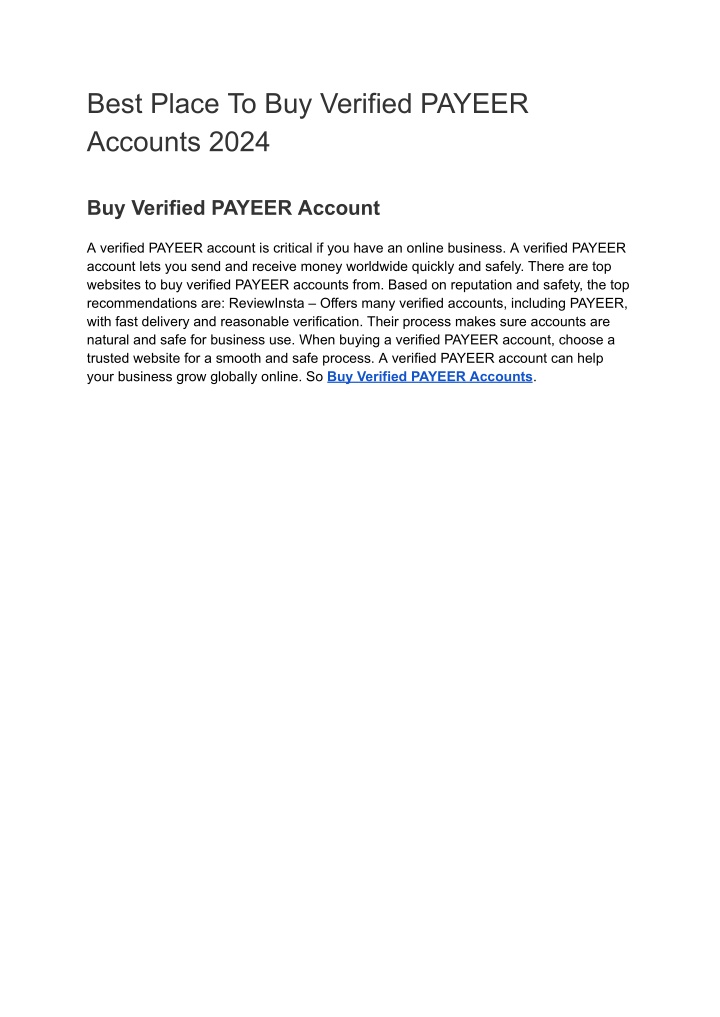 best place to buy verified payeer accounts 2024 n.w
