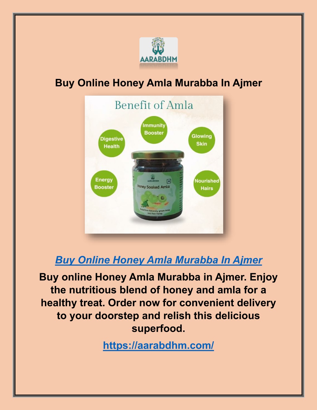 buy online honey amla murabba in ajmer l.w