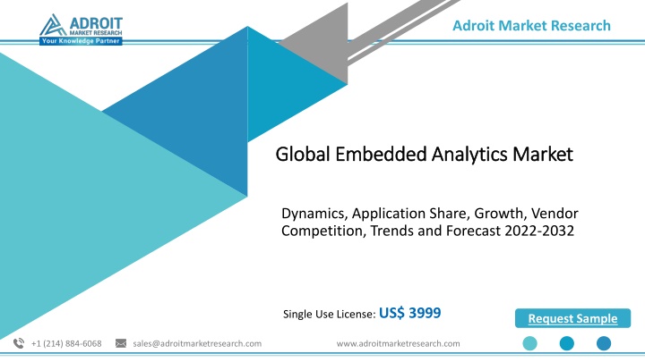 Embedded Analytics Market Size, Share, Analysis, Forecast 2022- 2032