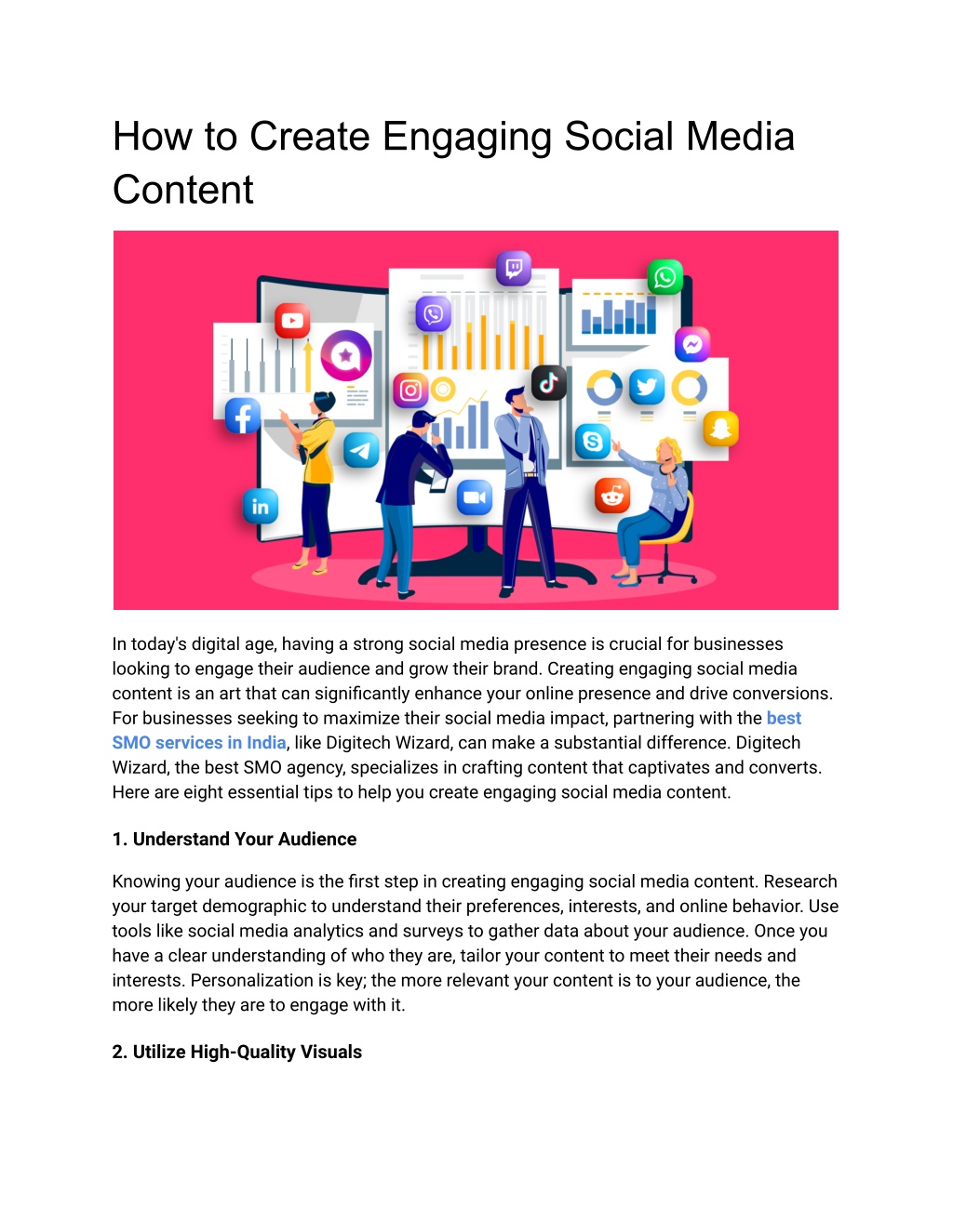 how to create engaging social media content l.w