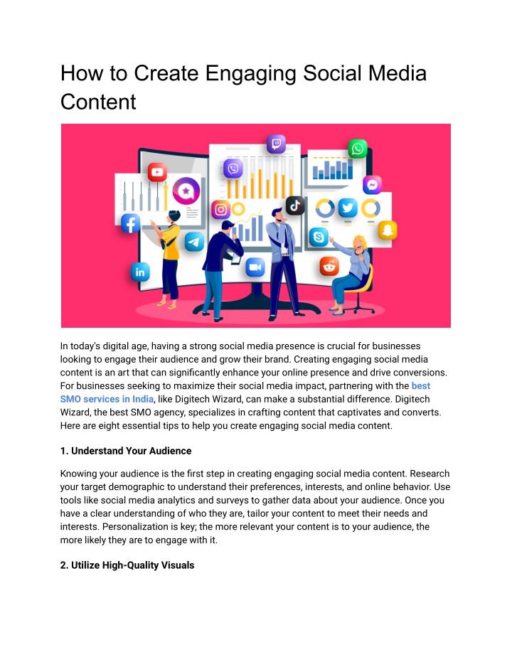how to create engaging social media content n.w