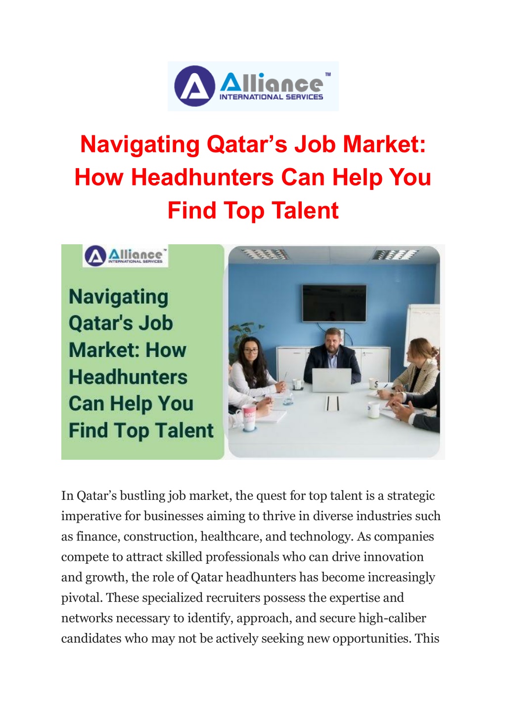 navigating qatar s job market how headhunters l.w