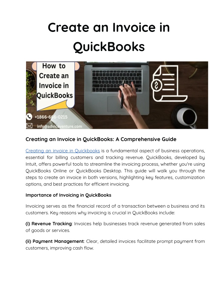 create an invoice in quickbooks n.w
