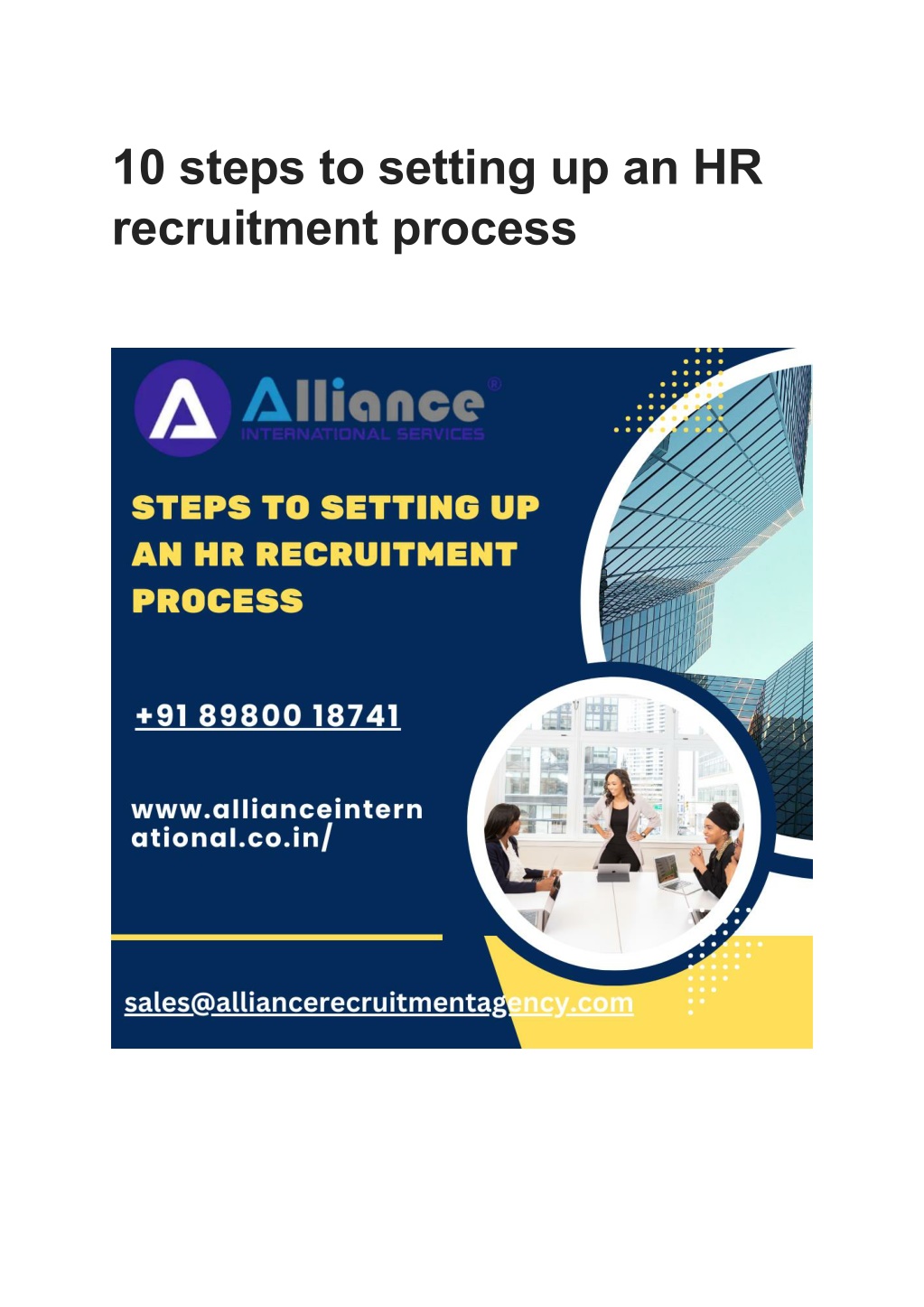 10 steps to setting up an hr recruitment process l.w