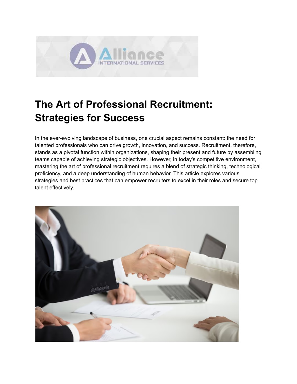 the art of professional recruitment strategies l.w