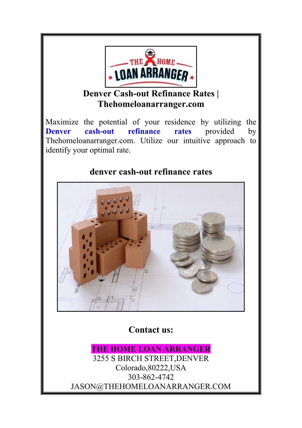 denver cash out refinance rates l.w