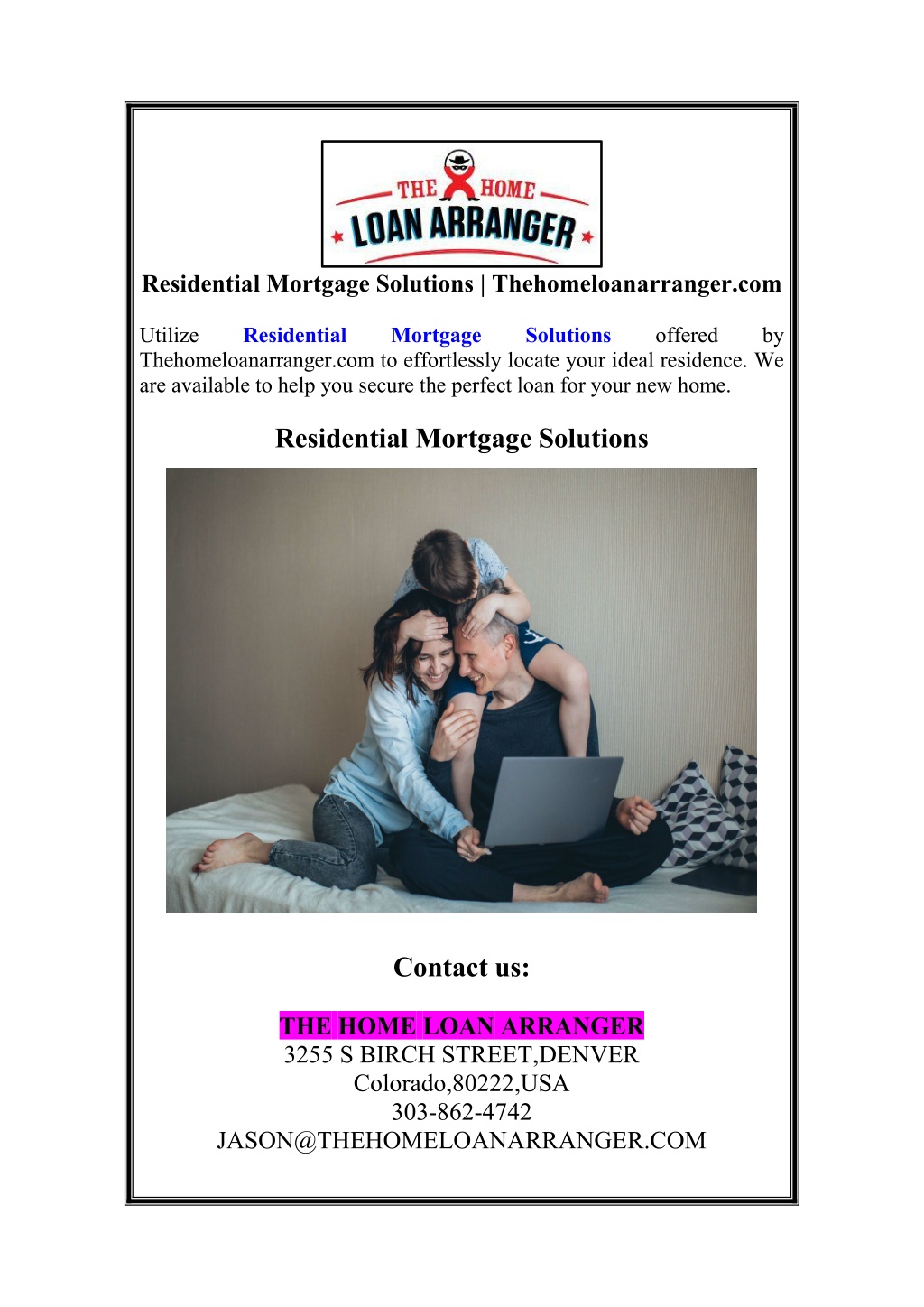 residential mortgage solutions l.w