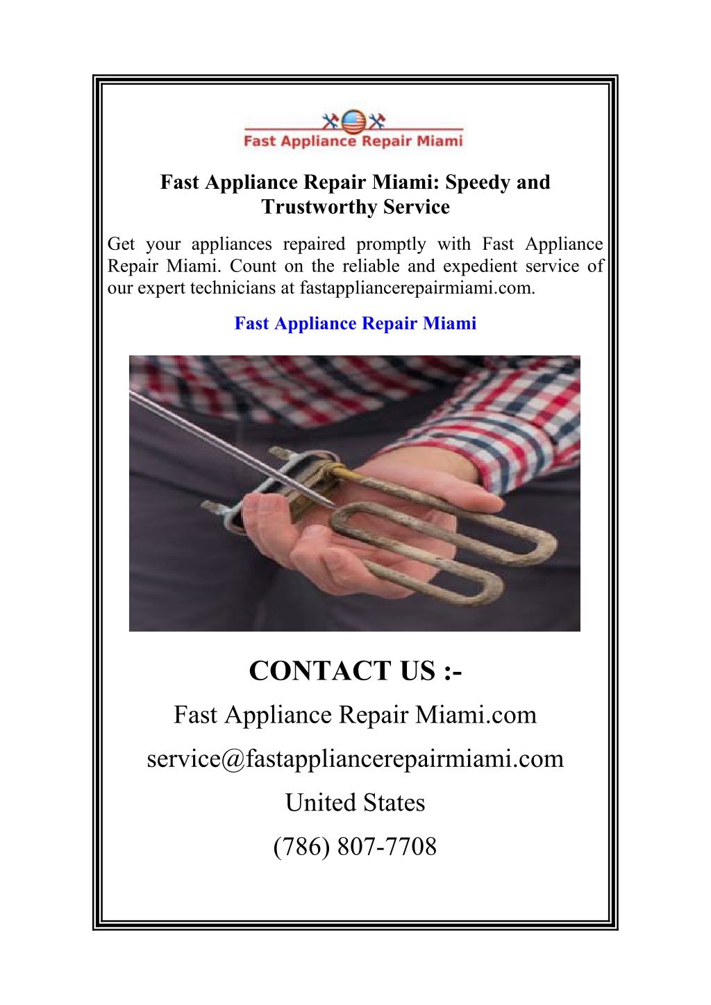 fast appliance repair miami speedy l.w