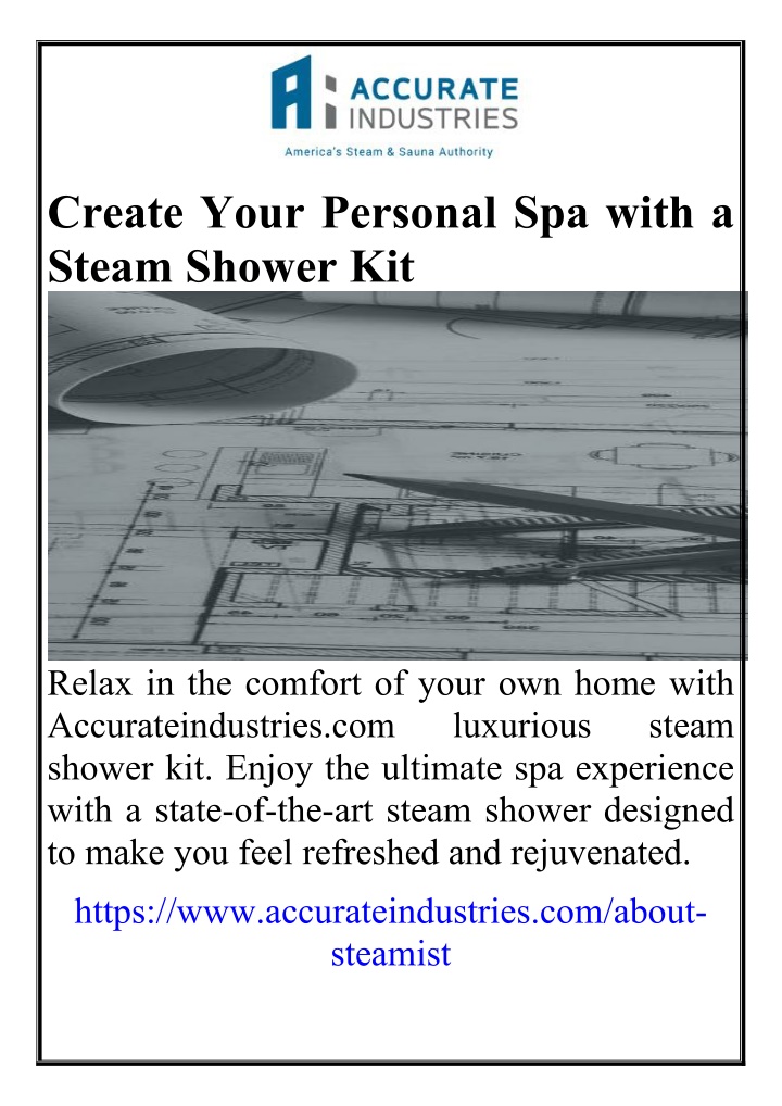 create your personal spa with a steam shower kit n.w