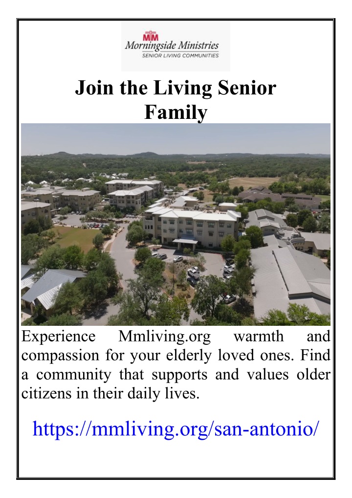 join the living senior family n.w