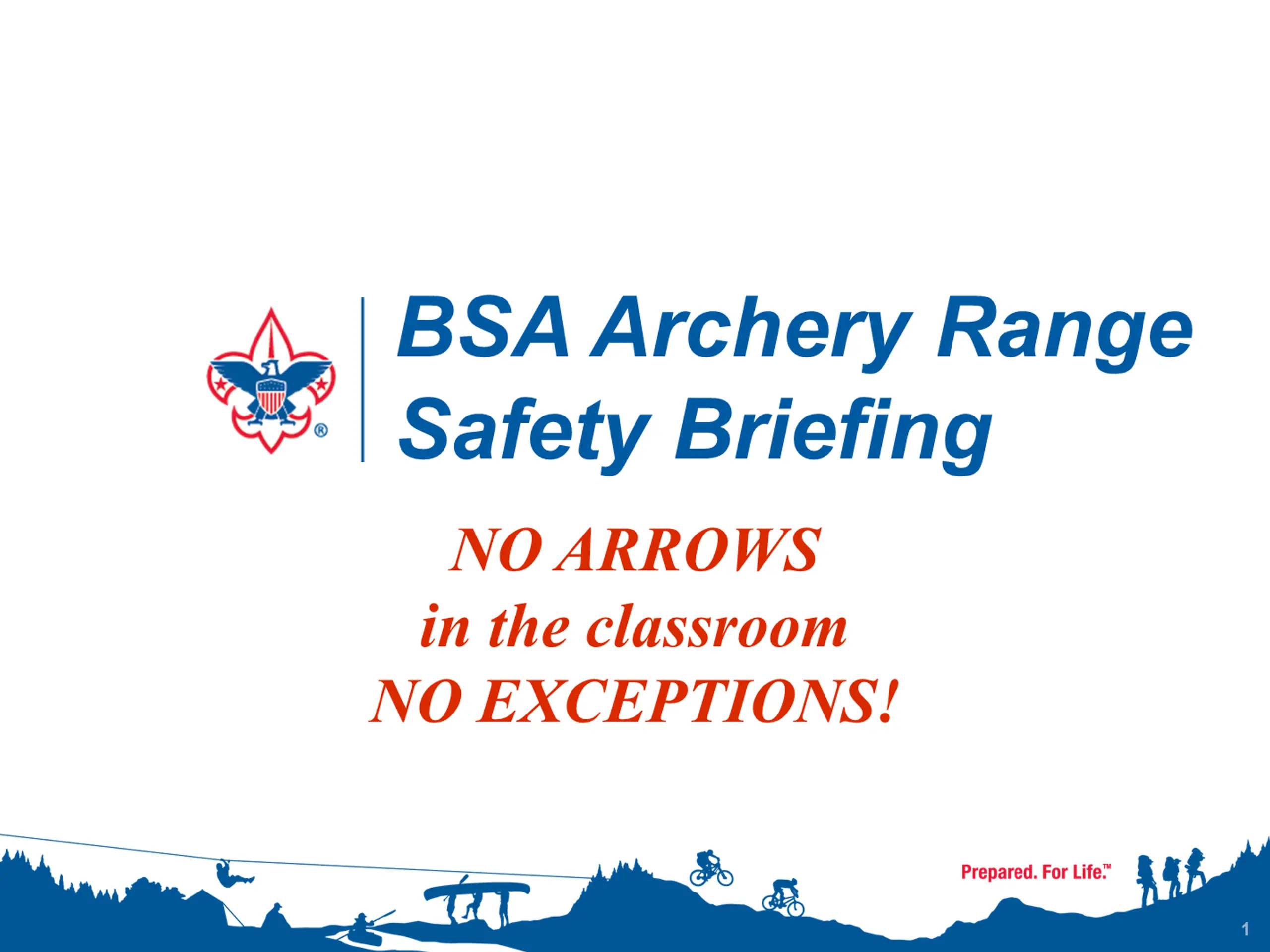 BSA Archery Range Safety Briefing