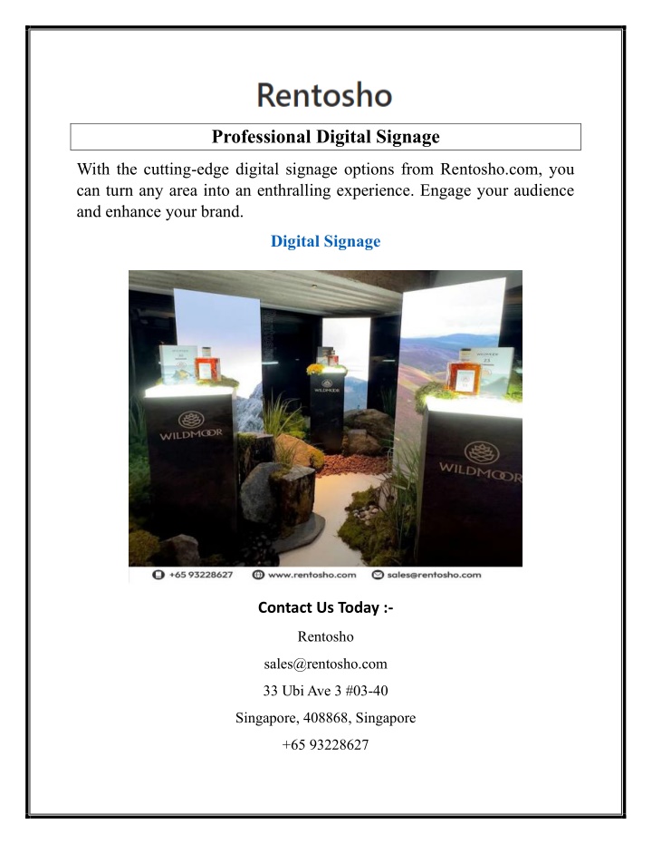 professional digital signage n.w