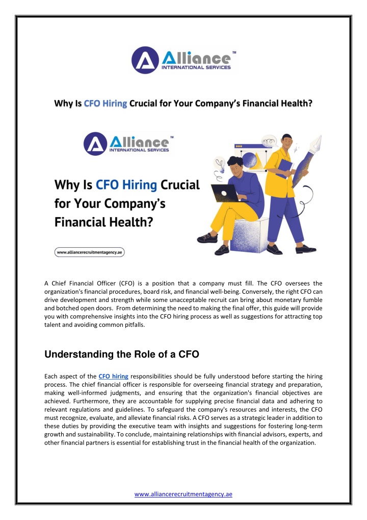 why is cfo hiring crucial for your company n.w