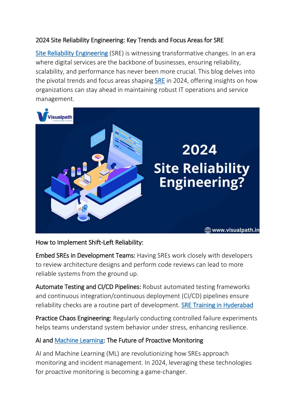 2024 site reliability engineering key trends l.w