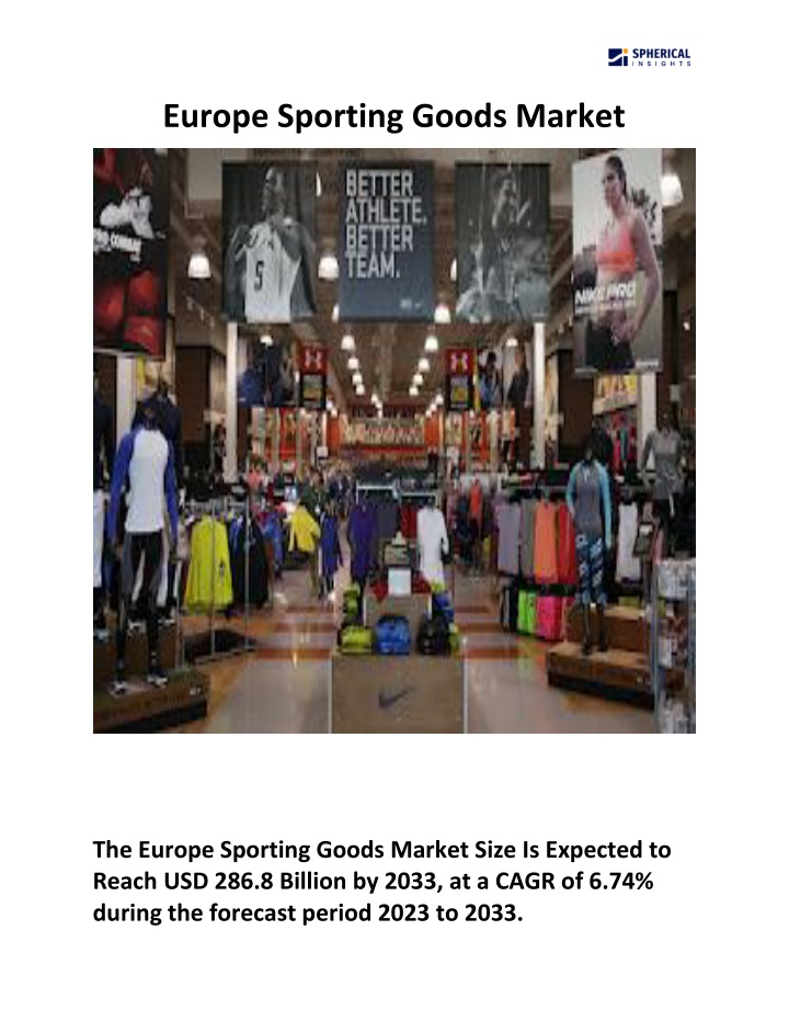 europe sporting goods market n.w