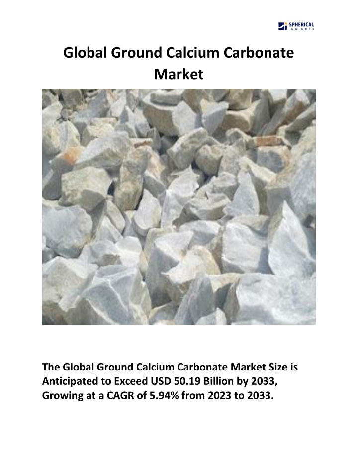 global ground calcium carbonate market n.w