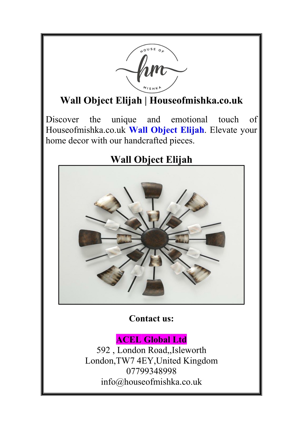 wall object elijah houseofmishka co uk l.w